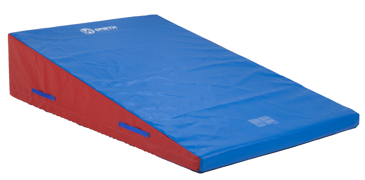 Non Folding Incline 48"X72"X16"Color Sides: RedColor Top/Bottom: Blue - DEMO